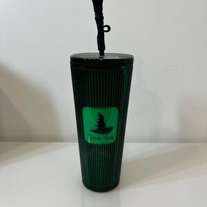 NWT Starbucks Green Cold Cup Wicked Witch Hat Design Elphaba NEW
